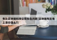 布比区块链科技公司存在问题[区块链布比有上涨价值么?]